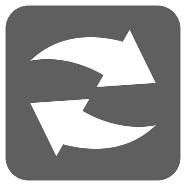 Exchange oklar düz kare vektör simgesi