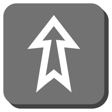 Yuvarlatılmış Kare vektör simge yukarı ok