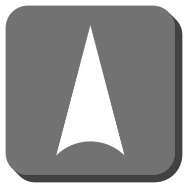 Yuvarlatılmış Kare vektör simge yukarı ok ucu