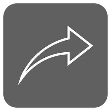 Düz kare vektör simge Yinele