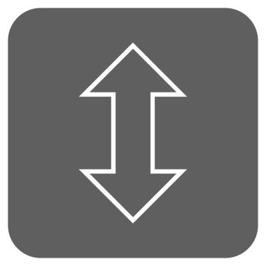 Exchange dikey düz kare vektör simgesi