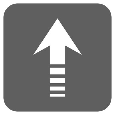 Düz kare vektör simge gönder