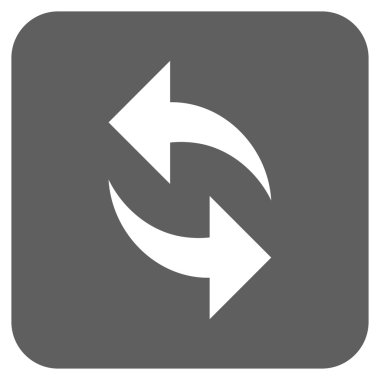 Düz kare vektör simge Yenile