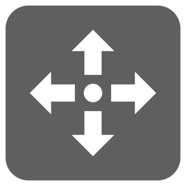 Oklar düz kare vektör simgesini genişletin