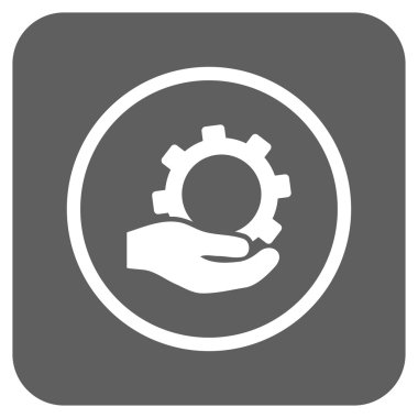 Hizmet düz kare vektör simgesi