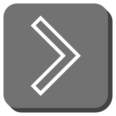 Ok ucu sağ yuvarlak kare vektör simgesi