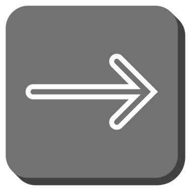 Ok sağ yuvarlak kare vektör simgesi