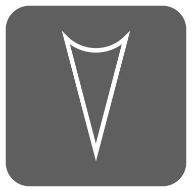 Vektör simge düz aşağı ok ucu kare