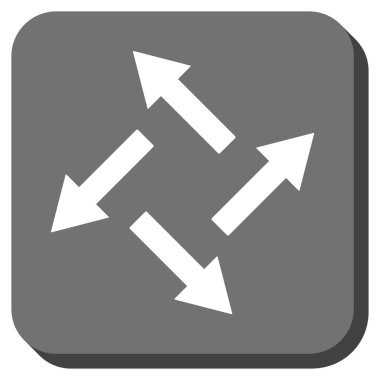 Santrifüj okları yuvarlak kare vektör simgesi