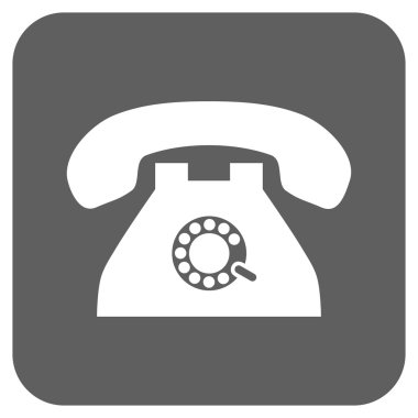 Nabız telefon düz kare vektör simgesi