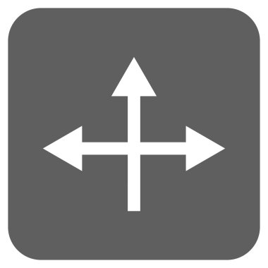 Kavşak yön düz kare vektör simgesi