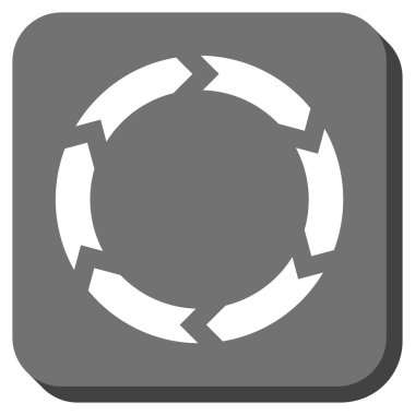 Dolaşım yuvarlatılmış kare vektör simgesi