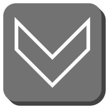 Yuvarlatılmış Kare vektör simgesi aşağı ok ucu