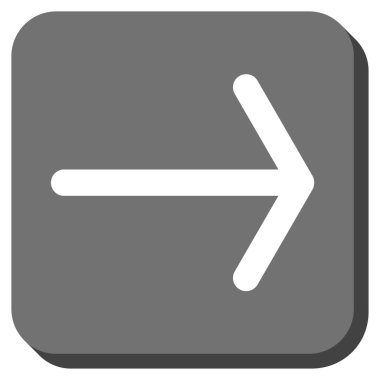 Ok sağ yuvarlak kare vektör simgesi