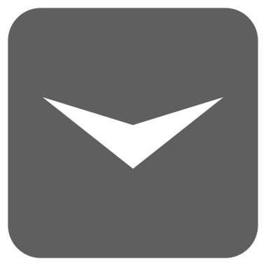 Vektör simge düz aşağı ok ucu kare