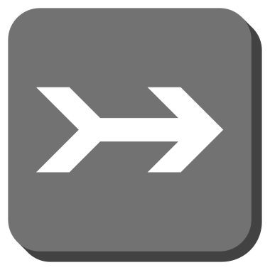 Ok sağ yuvarlak kare vektör simgesi