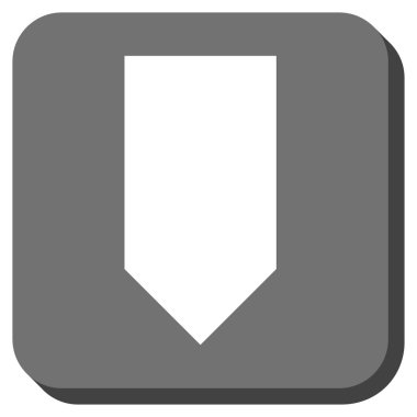 Yuvarlatılmış Kare vektör simgesi aşağı yön