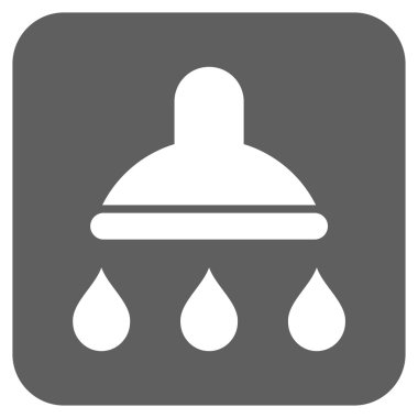 Duş düz kare vektör simgesi