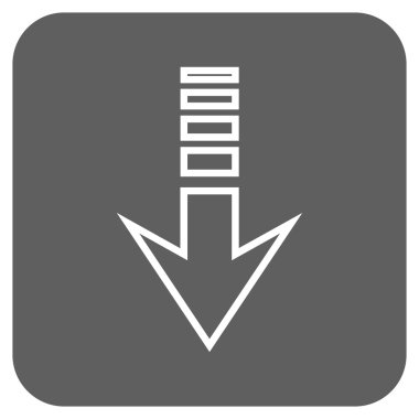 Düz kare vektör simgesi gönder