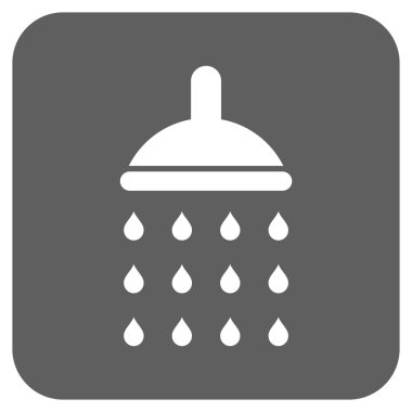 Duş düz kare vektör simgesi