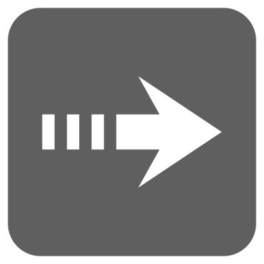 Vektör simgesi doğru düz kare göndermek