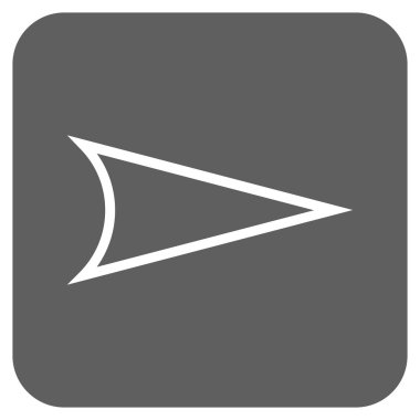 Ok ucu değil düz vektör simgesi kare