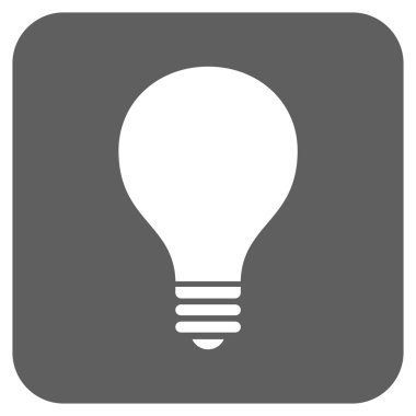 Ampul düz kare vektör simgesi