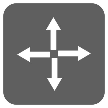 Oklar düz kare vektör simgesini genişletin