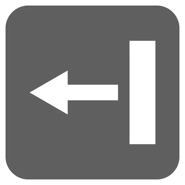 Dra vänster platt kvadrerade vektor symbol — Stock vektor