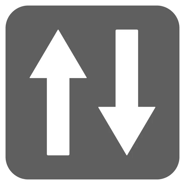 Verticaal spiegelen pijlen vlakke gekwadrateerde Vector Icon — Stockvector