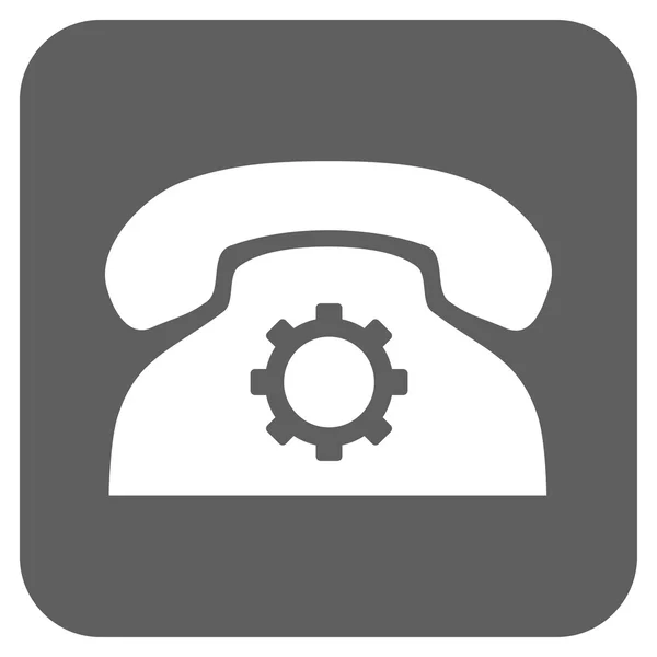Ikona telefonu ustawienia płaskiego kwadratu wektor — Wektor stockowy