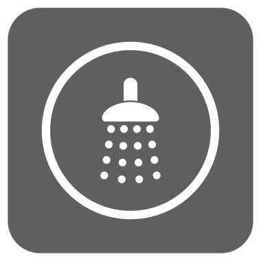 Duş düz kare vektör simgesi