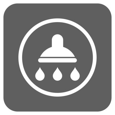 Duş düz kare vektör simgesi