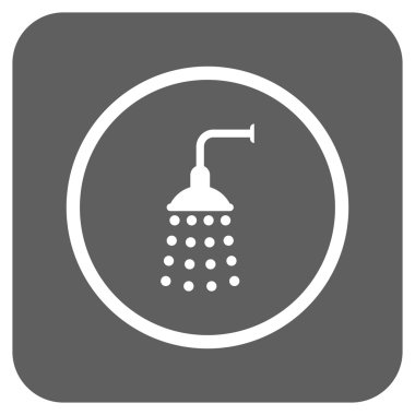 Duş düz kare vektör simgesi