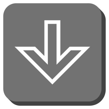 Yuvarlatılmış Kare vektör simgesi aşağı ok