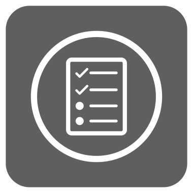 Vektör simgesi denetim listesi sayfa düz kare