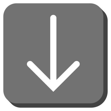 Yuvarlatılmış Kare vektör simgesi aşağı ok