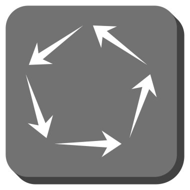 Dolaşım yuvarlatılmış kare vektör simgesi