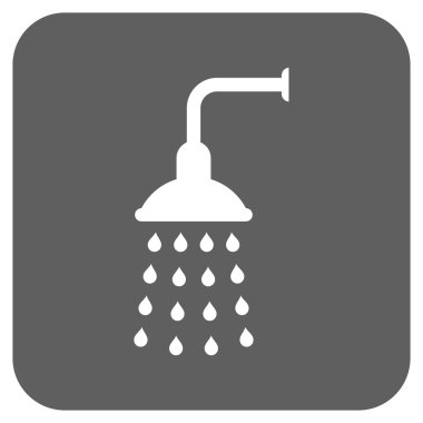 Duş düz kare vektör simgesi