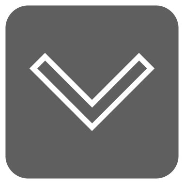 Vektör simge düz aşağı ok ucu kare