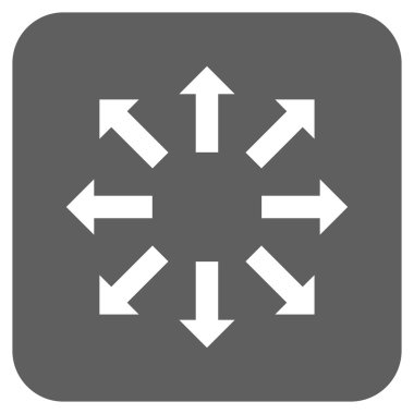 Oklar düz kare vektör simge patlayabilir