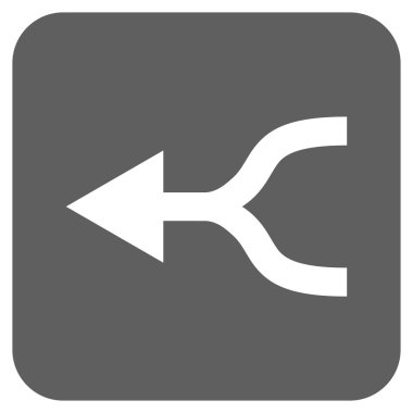 Ok sol düz kare vektör simgesi birleştirmek