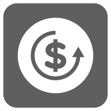 Düz kare vektör simge iade