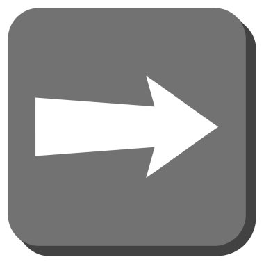 Ok sağ yuvarlak kare vektör simgesi