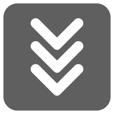 Vektör simge düz aşağı çift ok ucu kare