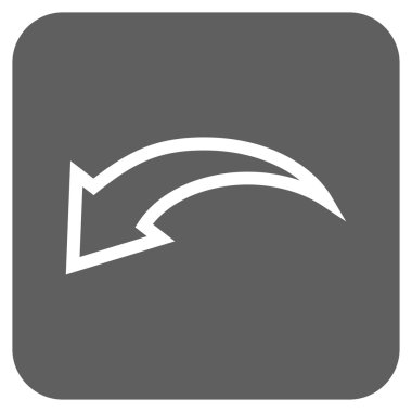 Düz kare vektör simgesi geri al