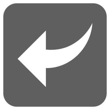 Düz kare vektör simgesi geri al