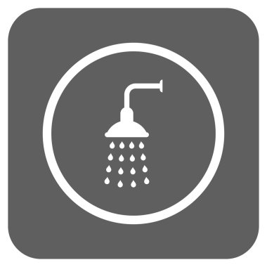 Duş düz kare vektör simgesi