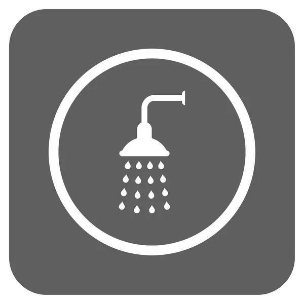 Icona vettoriale quadrata piatta doccia — Vettoriale Stock