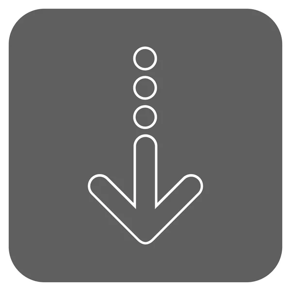 Verzenden naar beneden plat vierkant Vector Icon — Stockvector